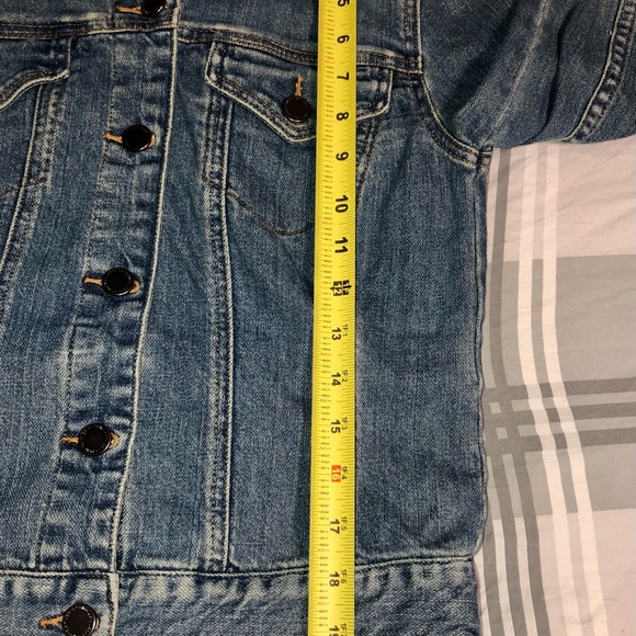 Calvin Klein Jean jacket Sz S cropped med wash - Picture 12 of 15